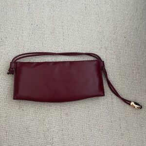 H&M Deep Red Wristlet Clutch
